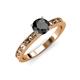 3 - Niah Classic 6.00 mm Round Black Diamond Solitaire Engagement Ring 
