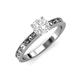 3 - Niah Classic 6.00 mm Round White Sapphire Solitaire Engagement Ring 
