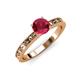 3 - Niah Classic 6.00 mm Round Ruby Solitaire Engagement Ring 