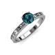 3 - Niah Classic 6.00 mm Round Blue Diamond Solitaire Engagement Ring 