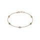 1 - Aizza (5 Stn/3mm) Petite Emerald and Diamond Station Bracelet 