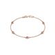 1 - Aizza (5 Stn/3mm) Petite Pink Sapphire and Diamond Station Bracelet 