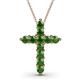 1 - Abella Green Garnet Cross Pendant 