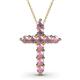 1 - Abella Pink Tourmaline Cross Pendant 