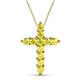 1 - Abella Yellow Sapphire Cross Pendant 