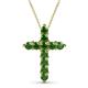 1 - Abella Green Garnet Cross Pendant 