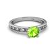4 - Niah Classic 6.50 mm Round Peridot Solitaire Engagement Ring 