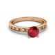 4 - Niah Classic 6.00 mm Round Ruby Solitaire Engagement Ring 