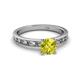 4 - Niah Classic 6.00 mm Round Yellow Diamond Solitaire Engagement Ring 