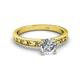 4 - Niah 6.50 mm Classic Round Certified Diamond Solitaire Engagement Ring 