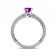 5 - Florie Classic 6.50 mm Round Amethyst Solitaire Engagement Ring 