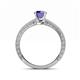 5 - Florie Classic 6.50 mm Round Iolite Solitaire Engagement Ring 