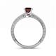 5 - Florie Classic 6.50 mm Round Red Garnet Solitaire Engagement Ring 
