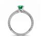 5 - Florie Classic 6.00 mm Round Emerald Solitaire Engagement Ring 