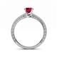5 - Florie Classic 6.00 mm Round Ruby Solitaire Engagement Ring 