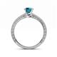 5 - Florie Classic 6.50 mm Round London Blue Topaz Solitaire Engagement Ring 