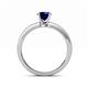 5 - Niah Classic 6.00 mm Round Blue Sapphire Solitaire Engagement Ring 