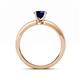 5 - Niah Classic 6.00 mm Round Blue Sapphire Solitaire Engagement Ring 