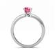 5 - Niah Classic 6.50 mm Round Pink Tourmaline Solitaire Engagement Ring 