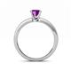 5 - Niah Classic 6.50 mm Round Amethyst Solitaire Engagement Ring 