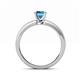 5 - Niah Classic 6.50 mm Round Blue Topaz Solitaire Engagement Ring 