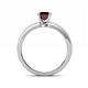 5 - Niah Classic 6.50 mm Round Red Garnet Solitaire Engagement Ring 