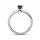 5 - Niah Classic 6.00 mm Round Black Diamond Solitaire Engagement Ring 