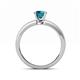 5 - Niah Classic 6.50 mm Round London Blue Topaz Solitaire Engagement Ring 