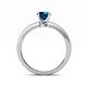 5 - Niah Classic 6.00 mm Round Blue Diamond Solitaire Engagement Ring 