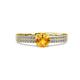 4 - Aysel Citrine and Diamond Double Row Engagement Ring 