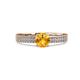 4 - Aysel Citrine and Diamond Double Row Engagement Ring 