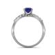 6 - Amra Princess Cut Blue Sapphire and Diamond Engagement Ring 