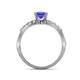 6 - Amra Princess Cut Tanzanite and Diamond Engagement Ring 