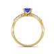 6 - Amra Princess Cut Tanzanite and Diamond Engagement Ring 