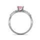 6 - Amra Princess Cut Pink Tourmaline and Diamond Engagement Ring 