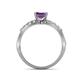 6 - Amra Princess Cut Amethyst and Diamond Engagement Ring 