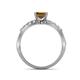 6 - Amra Princess Cut Citrine and Diamond Engagement Ring 