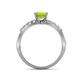 6 - Amra Princess Cut Peridot and Diamond Engagement Ring 
