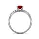 6 - Amra Princess Cut Ruby and Diamond Engagement Ring 