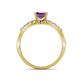 6 - Amra Princess Cut Amethyst and Diamond Engagement Ring 