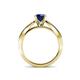 6 - Aysel Blue Sapphire and Diamond Double Row Engagement Ring 