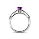 6 - Aysel Amethyst and Diamond Double Row Engagement Ring 