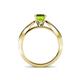 6 - Aysel Peridot and Diamond Double Row Engagement Ring 