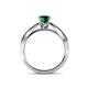 6 - Aysel Emerald and Diamond Double Row Engagement Ring 