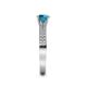 5 - Aysel London Blue Topaz and Diamond Double Row Engagement Ring 