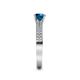 5 - Aysel Blue and White Diamond Double Row Engagement Ring 