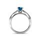 6 - Aysel Blue and White Diamond Double Row Engagement Ring 