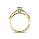 6 - Aysel Aquamarine and Diamond Double Row Engagement Ring 