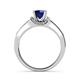 6 - Enlai Blue Sapphire and Diamond Engagement Ring 