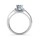 6 - Enlai Aquamarine and Diamond Engagement Ring 